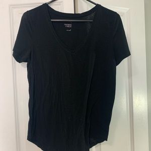 black v-neck